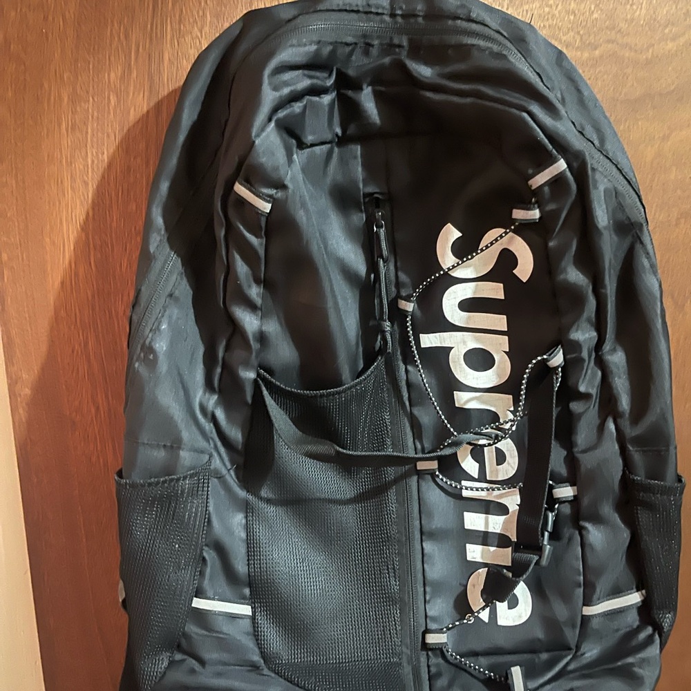 Supreme Black Backpack Minimalist Streetwear Design